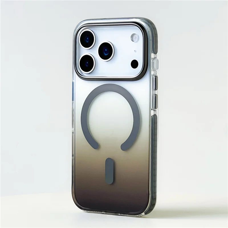 Gradient Color Matte Shockproof Magsafe Case For iPhone 17 Air 16Pro 17Pro Max Hybrid Wireless Charge Magnetic Hard Back Cover