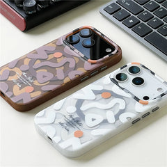 Trendy Graffiti Pattern for Magsafe Wireless Charge Case For iPhone 17Air 17Pro 16 15 17Pro Max Matte Shockproof Magnetic Cover