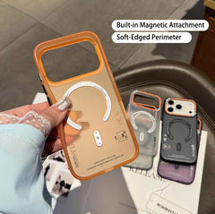 Frosted Translucent Magnetic Case For iPhone 17 Pro Max 16 15 14 13 12 Pro Max 17Air For Magsafe Shockproof Soft-Edged Cover