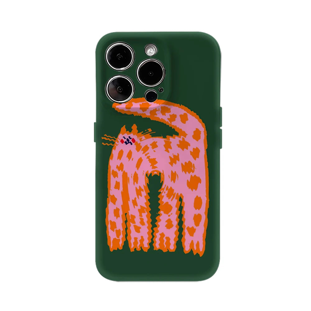 Playful Spotted Cat IPhone17 Must-Haves Phone Case for IPhone 17 16 15 14 13 12 11 Pro Max Plus Double-layer Back Cover