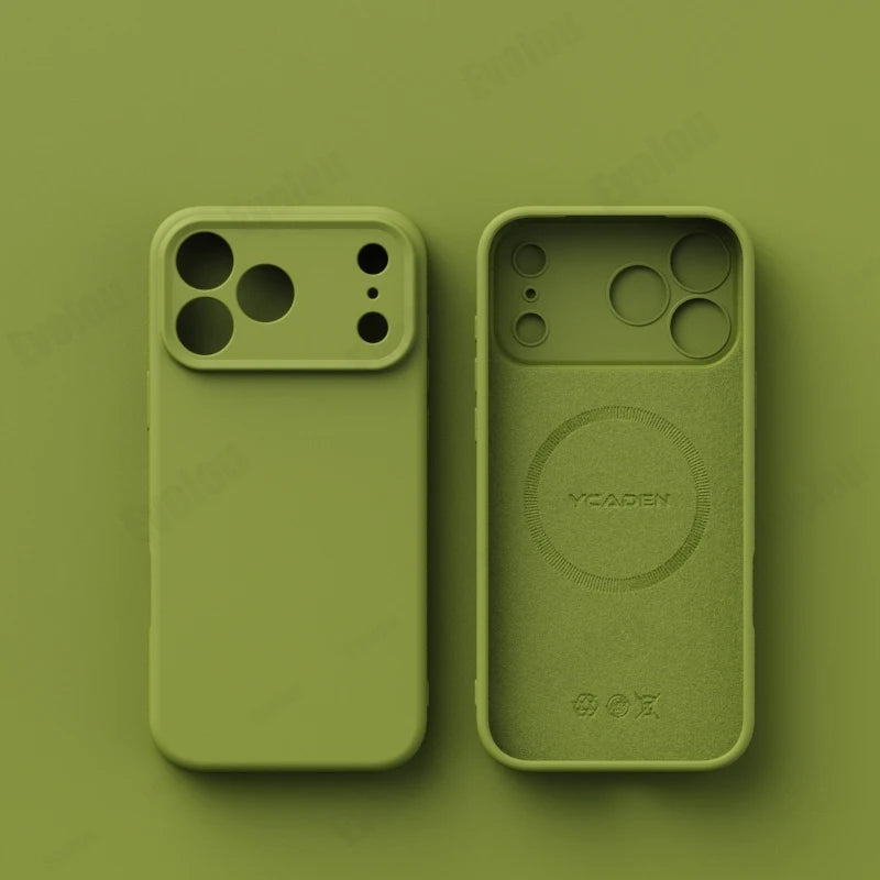 Matte Skin Liquid Silicone Case for Iphone 17 Pro Max Magnetic Magsafe Wireless Charging Candy Bumper for Iphone 17 Air 17pro