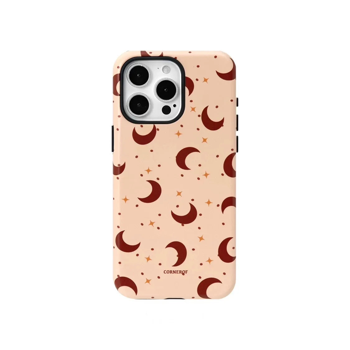 Moon Pattern Phone Case for iPhone 16 15 14 13 12 11 X XS XR XSMAX 7 8 Pro Max Plus Luxury Double-layer Back Cover