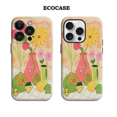 Kawaii Botany Pals IPhone17 Must-Haves Phone Case for IPhone 17 16 15 14 13 12 Pro Max Plus Double-layer Back Cover