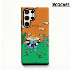 Wholesome Self-Care Phone Case for Samsung Galaxy S25 Ultra S24 S23 Ultra Plus Glossy Double-layer Back Cover