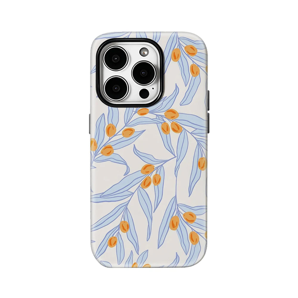 Olive Branch Pattern IPhone17 Must-Haves Phone Case for IPhone 17 16 15 14 13 12 11 Pro Max Plus Double-layer Back Cover