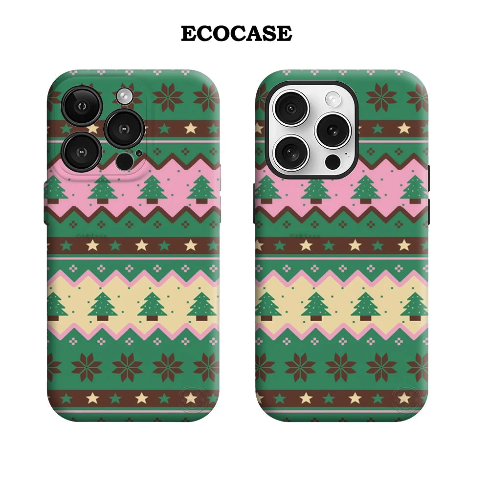 Christmas Knit Stripe IPhone17 Must-Haves Phone Case for IPhone 17 16 15 14 13 12 Pro Max Plus Double-layer Back Cover