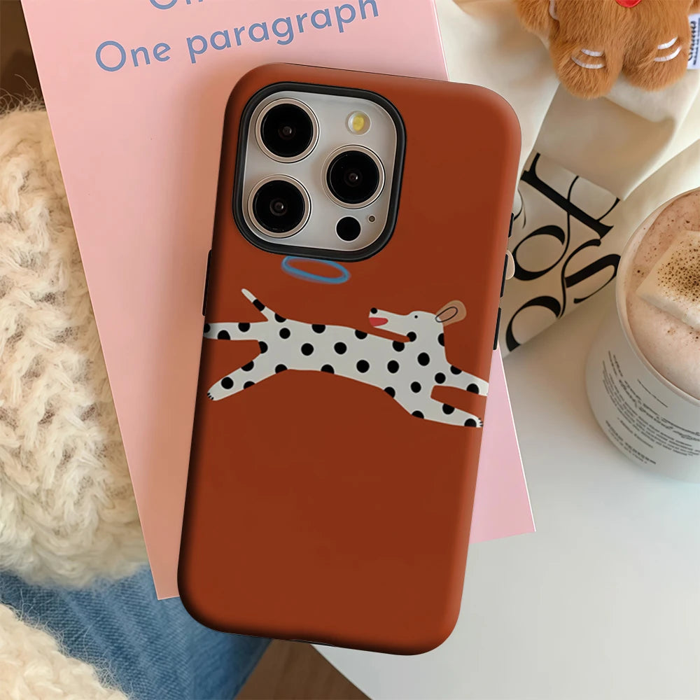 Retro Dalmatian Fetch Fun IPhone17 Must-Haves Phone Case for IPhone 17 16 15 14 13 12 Pro Max Plus Double-layer Back Cover