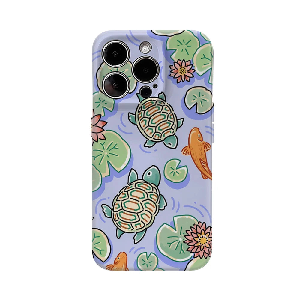 Pond Turtle Dream IPhone17 Must-Haves Phone Case for IPhone 17 16 15 14 13 12 Pro Max Plus Double-layer Back Cover