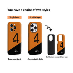 Lando Four Norris IPhone17 Must-Haves Phone Case for IPhone 17 16 15 14 13 12 11 Pro Max Plus Double-layer Back Cover