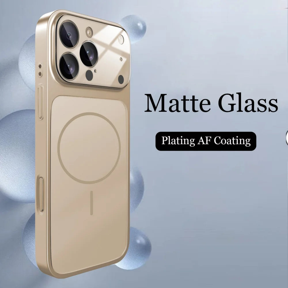 Luxury Original For Magsafe Matte Armor Case For iPhone 17 Air 16 15 14 13 Pro Max Funda Wireless Charging Hard Magnetic Cover