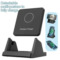 30W Wireless Charger Pad Stand Desktop Ultra-thin Mobile Phone For iPhone 15 14 13 12 Samsung Xiaomi Fast Charging Dock Station