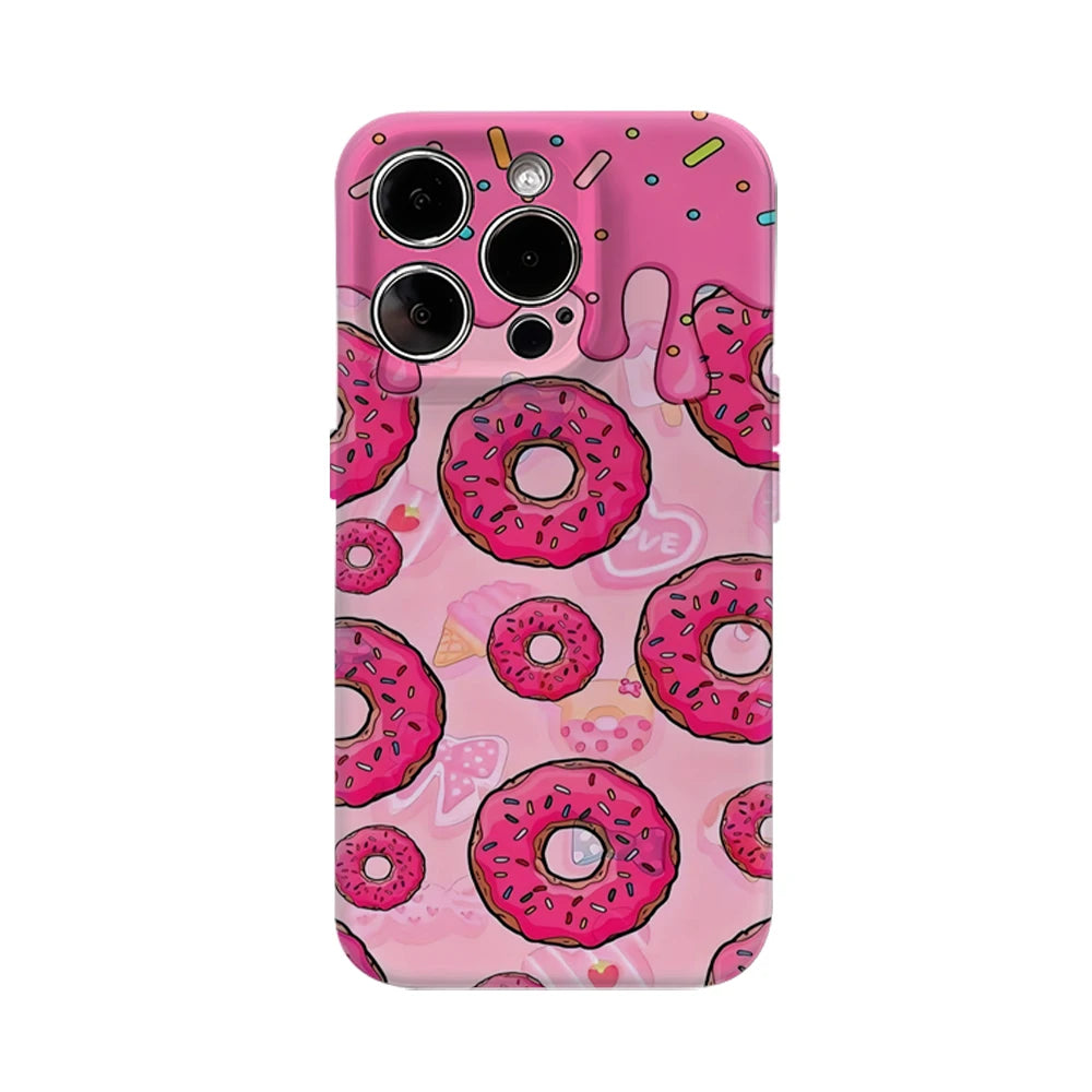Pink Donut Delight IPhone17 Must-Haves Phone Case for IPhone 17 16 15 14 13 12 11 Pro Max Plus Double-layer Back Cover