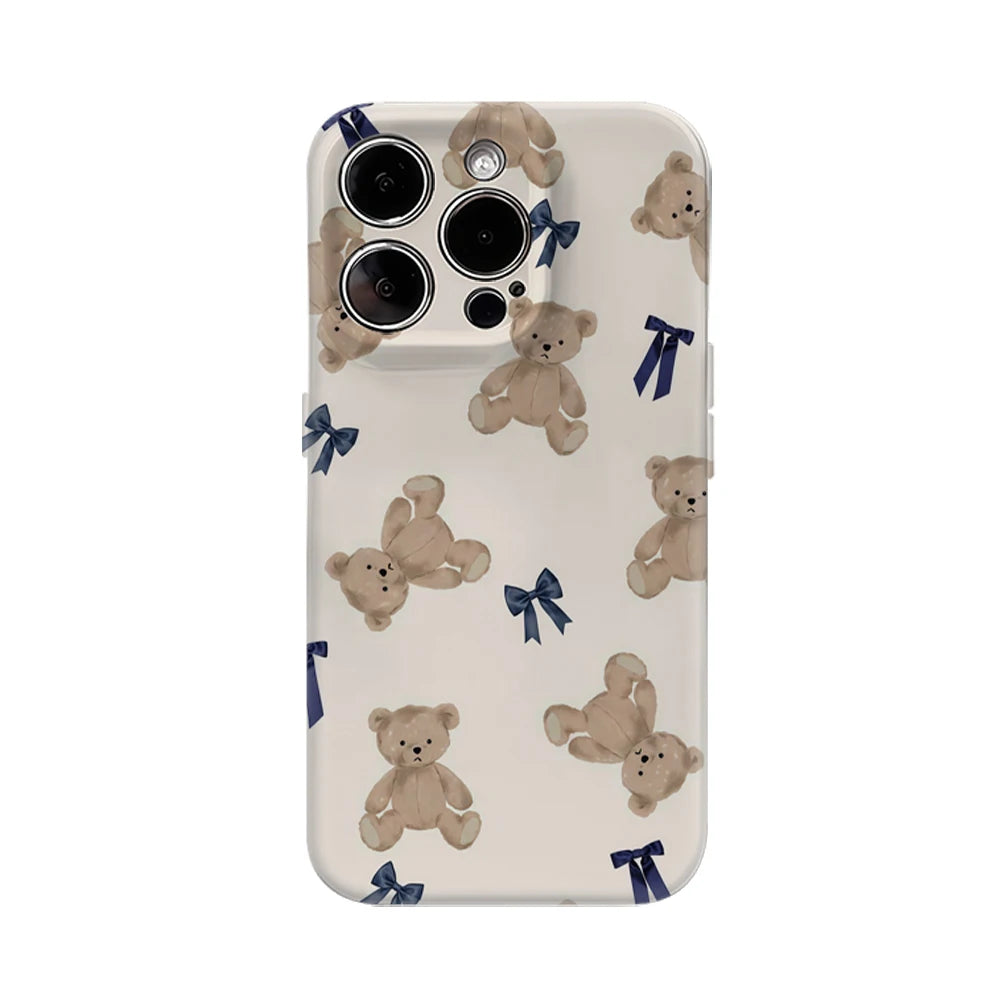 Teddy Bears and Bows IPhone17 Must-Haves Phone Case for IPhone 17 16 15 14 13 12 11 Pro Max Plus Double-layer Back Cover