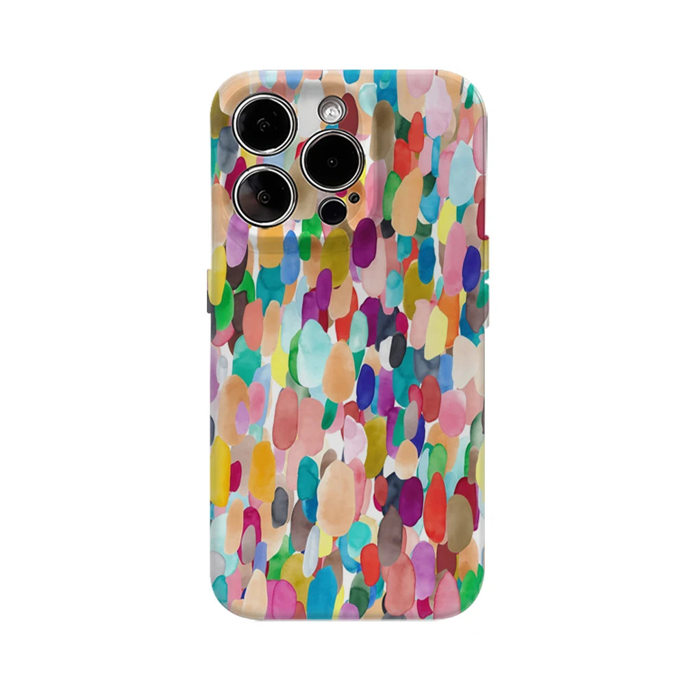 Colorful Watercolor Shapes IPhone17 Must-Haves Phone Case for IPhone 17 16 15 14 13 12 11 Pro Max Plus Double-layer Back Cover