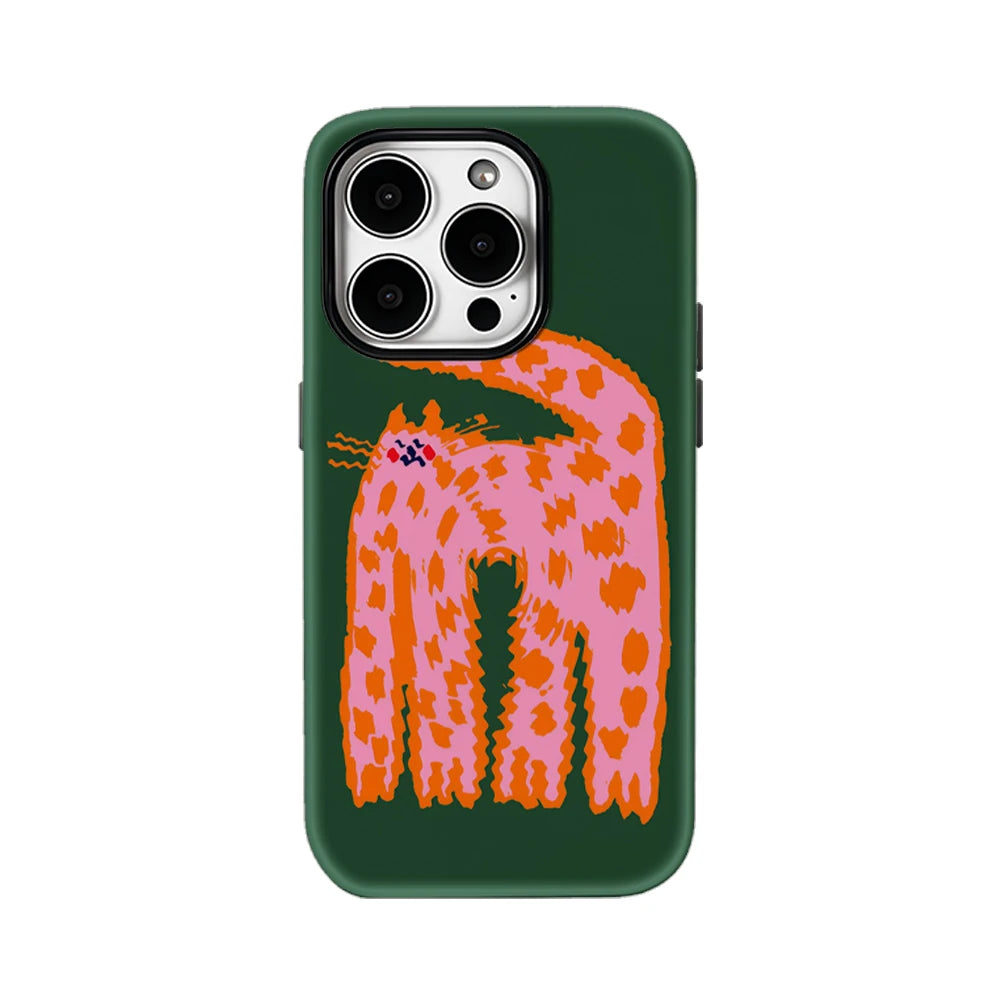 Playful Spotted Cat IPhone17 Must-Haves Phone Case for IPhone 17 16 15 14 13 12 11 Pro Max Plus Double-layer Back Cover