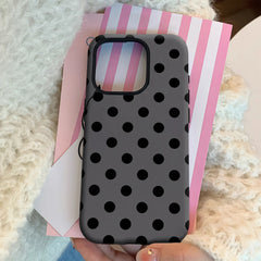 Classic Black Polka Dots IPhone17 Must-Haves Phone Case for IPhone 17 16 15 14 13 12 11 Pro Max Plus Double-layer Back Cover