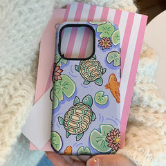 Pond Turtle Dream IPhone17 Must-Haves Phone Case for IPhone 17 16 15 14 13 12 Pro Max Plus Double-layer Back Cover
