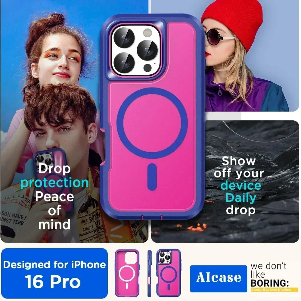 Official Otter Packag Box Symmetry Series Compatible Magsafe Case For IPhone 16 15 14 13 12 Pro Max Rugged Protect Cover