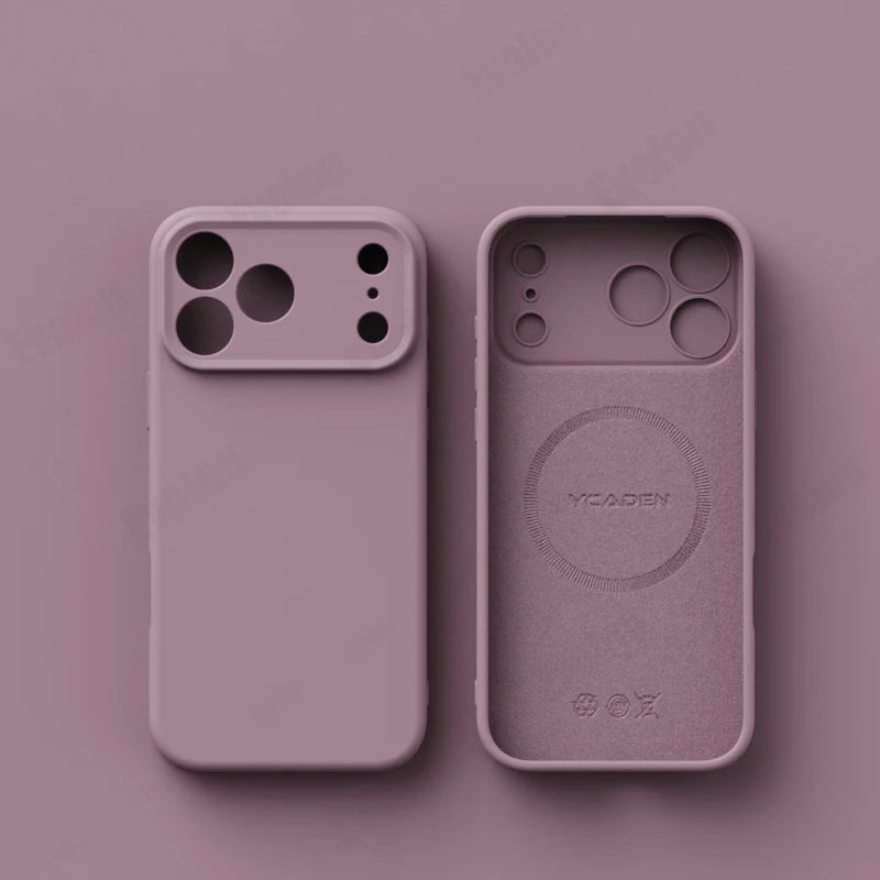 Matte Skin Liquid Silicone Case for Iphone 17 Pro Max Magnetic Magsafe Wireless Charging Candy Bumper for Iphone 17 Air 17pro