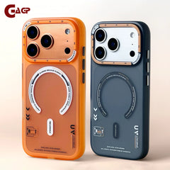 Frosted Translucent Magnetic Case For iPhone 17 Pro Max 16 15 14 13 12 Pro Max 17Air For Magsafe Shockproof Soft-Edged Cover