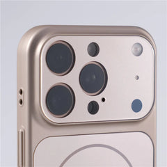 Full Camera Lens Protection Matte Plating Magsafe Case For iPhone 17Air 15 16 17Pro Max Hit Color Shockproof Hard Back Cover