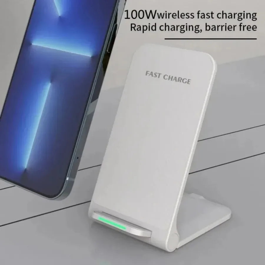 30W Wireless Charger Stand Pad for iPhone 16 15 14 13 12 Pro Samsung Xiaomi Phone Chargers Induction Fast Charging Dock Station