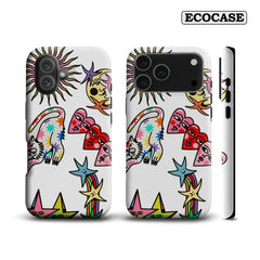 Personified Celestial Stickers IPhone17 Must-Haves Phone Case for IPhone 17 16 15 14 13 12 Pro Max Plus Double-layer Back Cover