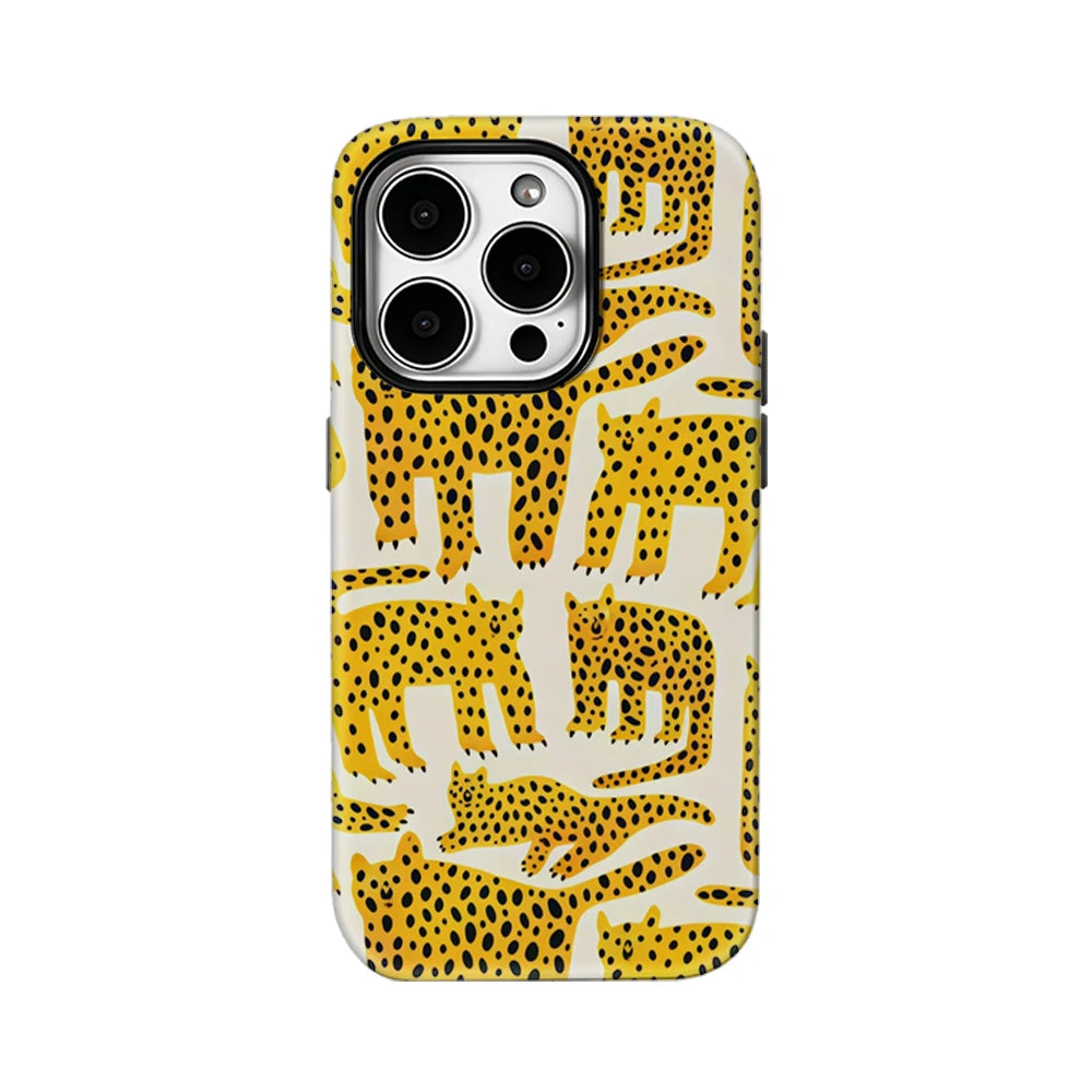 Cheetah Pattern IPhone17 Must-Haves Phone Case for IPhone 17 16 15 14 13 12 11 Pro Max Plus Double-layer Back Cover
