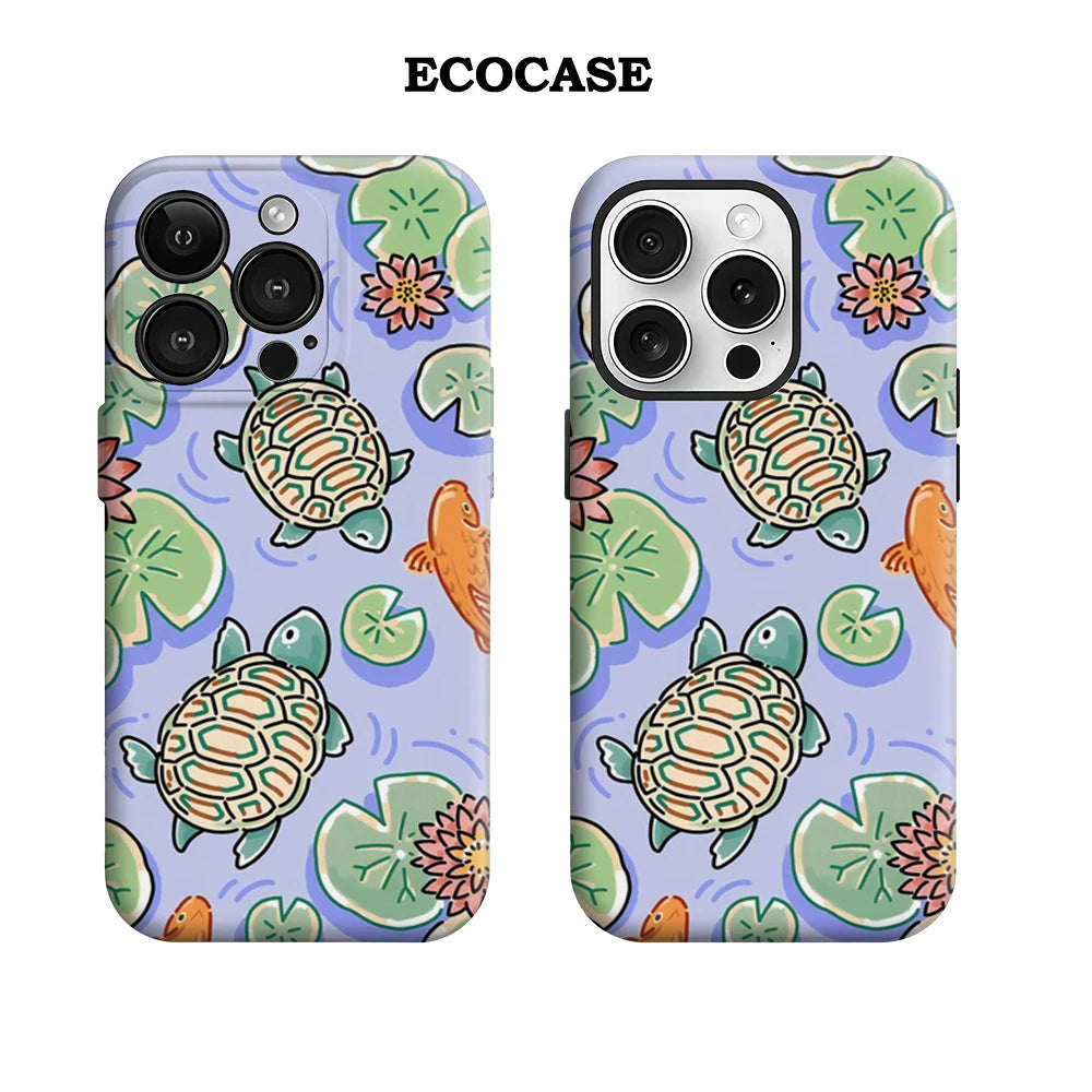 Pond Turtle Dream IPhone17 Must-Haves Phone Case for IPhone 17 16 15 14 13 12 Pro Max Plus Double-layer Back Cover