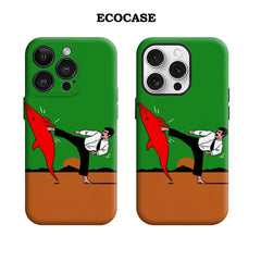 Surreal Karate Dolphin Kick IPhone17 Must-Haves Phone Case for IPhone 17 16 15 14 13 12 Pro Max Plus Double-layer Back Cover