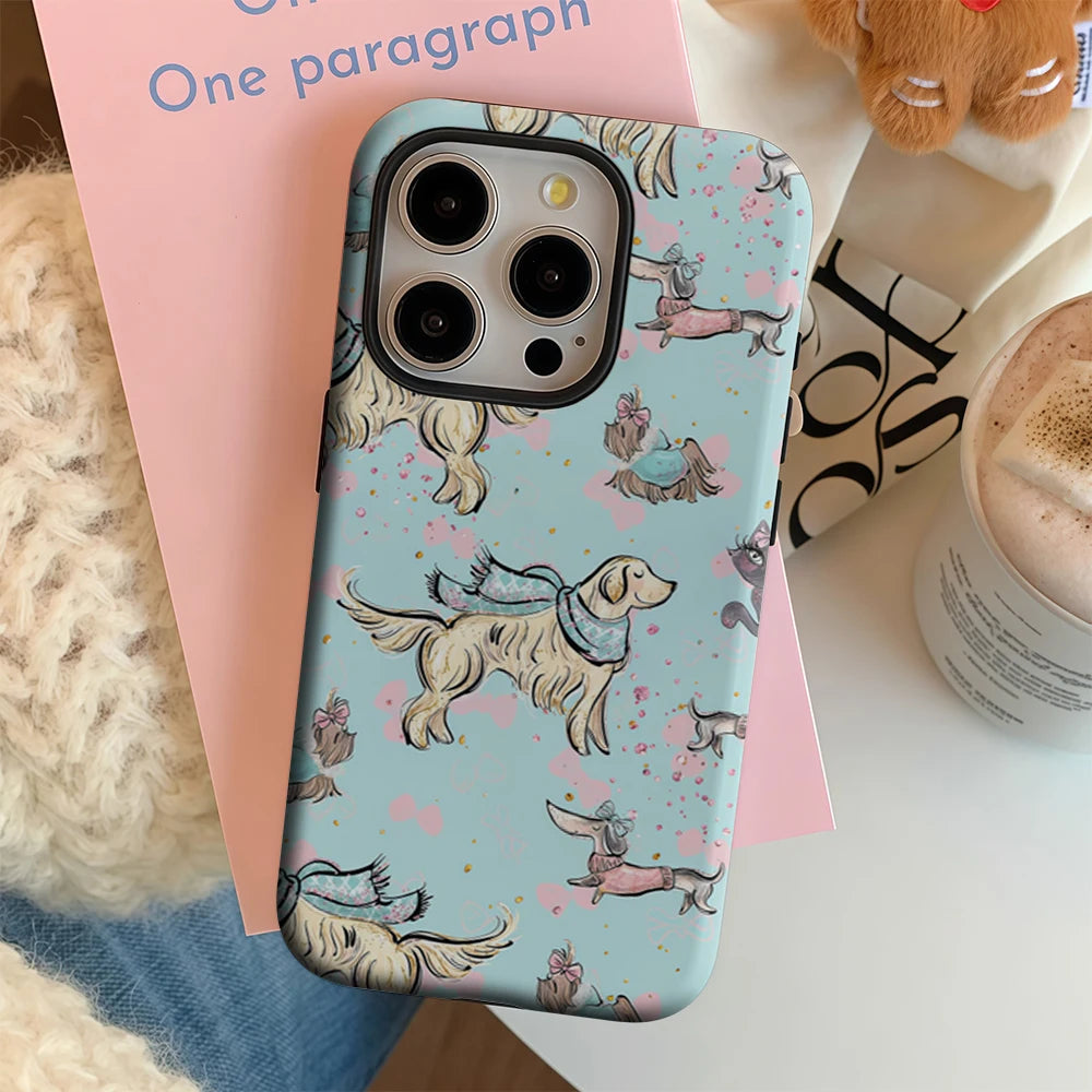 Dressed Pets & Cat IPhone17 Must-Haves Phone Case for IPhone 17 16 15 14 13 Pro Max Plus Double-layer Back Cover