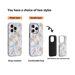 Olive Branch Pattern IPhone17 Must-Haves Phone Case for IPhone 17 16 15 14 13 12 11 Pro Max Plus Double-layer Back Cover