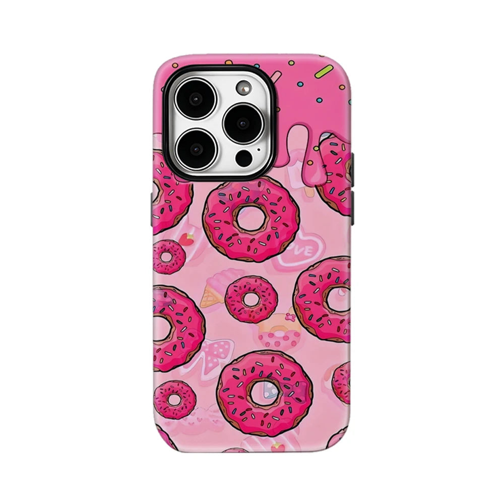 Pink Donut Delight IPhone17 Must-Haves Phone Case for IPhone 17 16 15 14 13 12 11 Pro Max Plus Double-layer Back Cover
