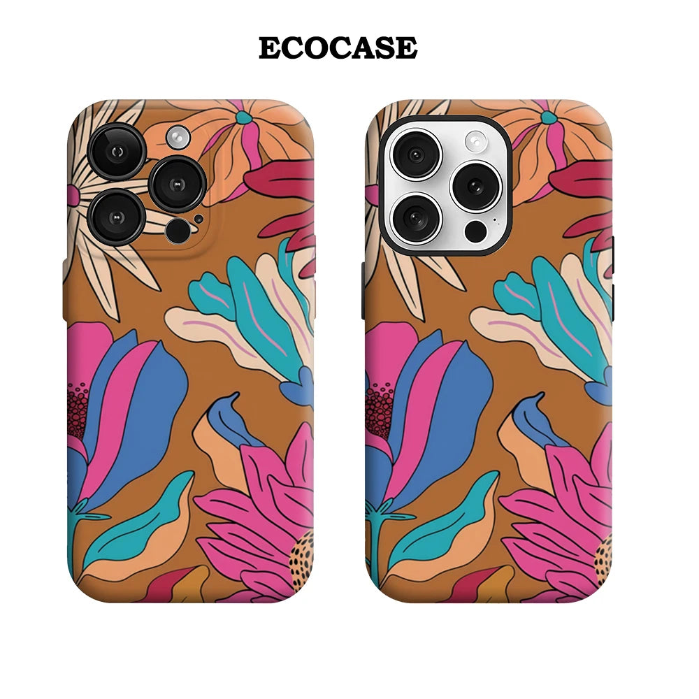 Retro Floral Pop Art Mix IPhone17 Must-Haves Phone Case for IPhone 17 16 15 14 13 12 Pro Max Plus Double-layer Back Cover