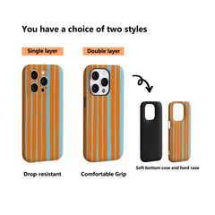 Orange & Sky Blue Hand IPhone17 Must-Haves Phone Case for IPhone 17 16 15 14 13 Pro Max Plus Double-layer Back Cover