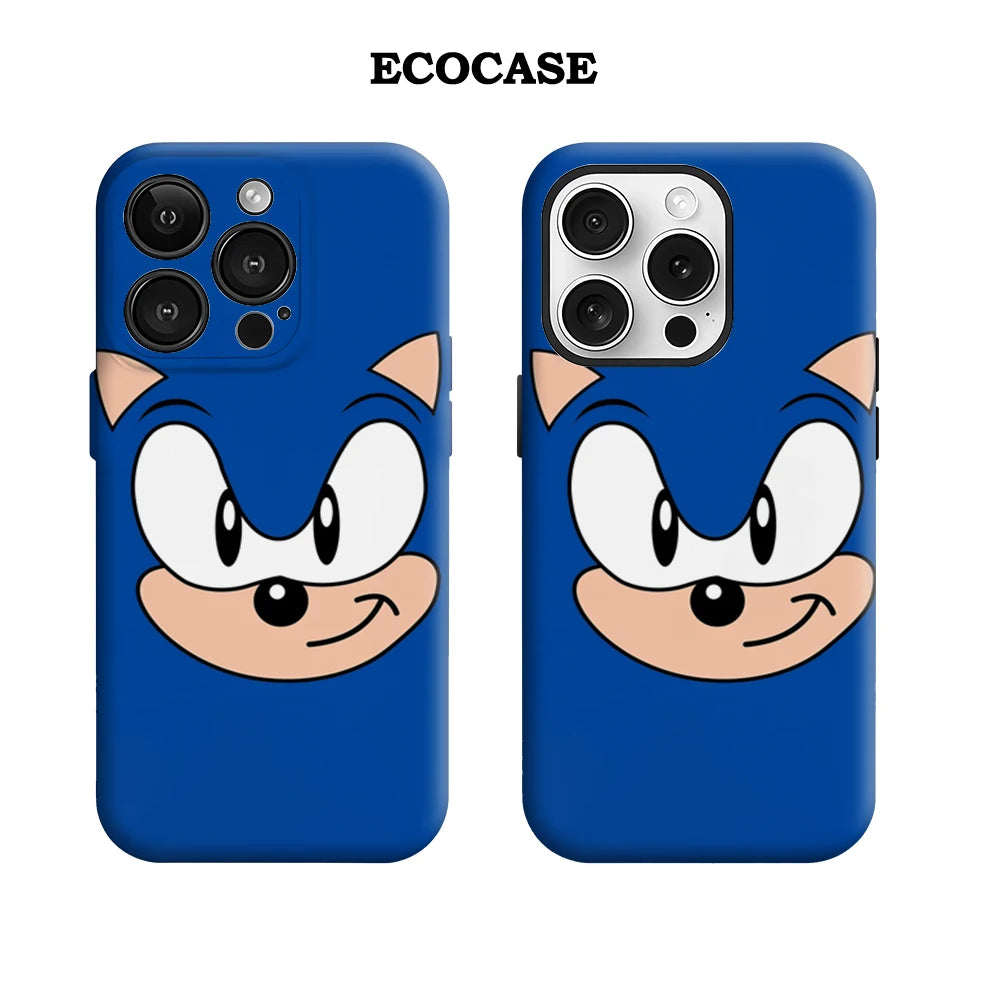 Sonic The Hedgehog Face IPhone17 Must-Haves Phone Case for IPhone 17 16 15 14 13 Pro Max Plus Double-layer Back Cover