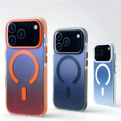 Gradient Color Matte Shockproof Magsafe Case For iPhone 17 Air 16Pro 17Pro Max Hybrid Wireless Charge Magnetic Hard Back Cover