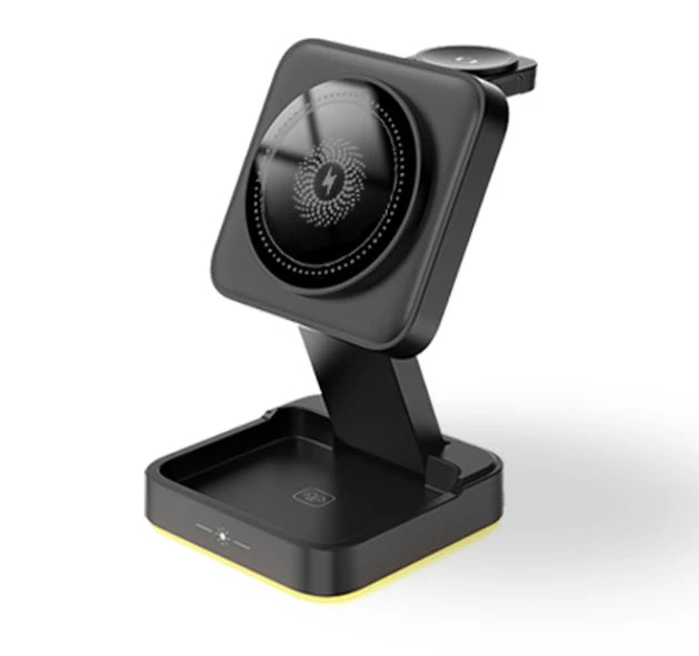 30W 3 in 1 Foldable Charging Station Fast Magnetic Wireless Charger Stand for iPhone 15 14 13 12 Apple Watch 8 7 6 Airpods Pro