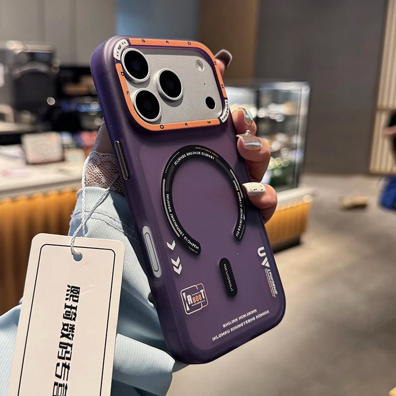 Frosted Translucent Magnetic Case For iPhone 17 Pro Max 16 15 14 13 12 Pro Max 17Air For Magsafe Shockproof Soft-Edged Cover