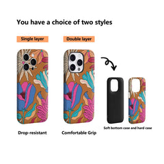 Retro Floral Pop Art Mix IPhone17 Must-Haves Phone Case for IPhone 17 16 15 14 13 12 Pro Max Plus Double-layer Back Cover