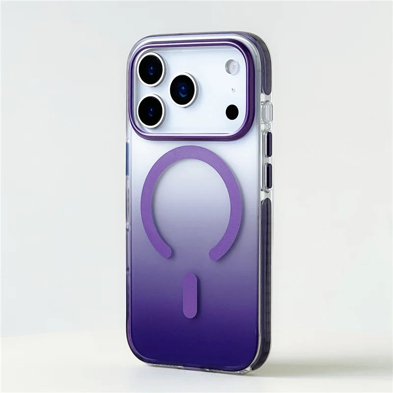 Gradient Color Matte Shockproof Magsafe Case For iPhone 17 Air 16Pro 17Pro Max Hybrid Wireless Charge Magnetic Hard Back Cover