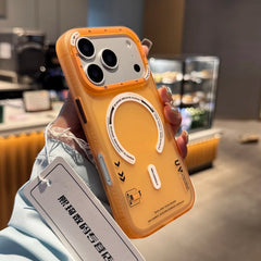 Frosted Translucent Magnetic Case For iPhone 17 Pro Max 16 15 14 13 12 Pro Max 17Air For Magsafe Shockproof Soft-Edged Cover