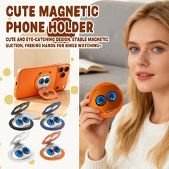 360° Rotating For Magsafe Fold Lazy Desktop Cute Panda Holder For iPhone 16 17 Pro Max Samsung Xioami Magnetic Ring Phone Holder