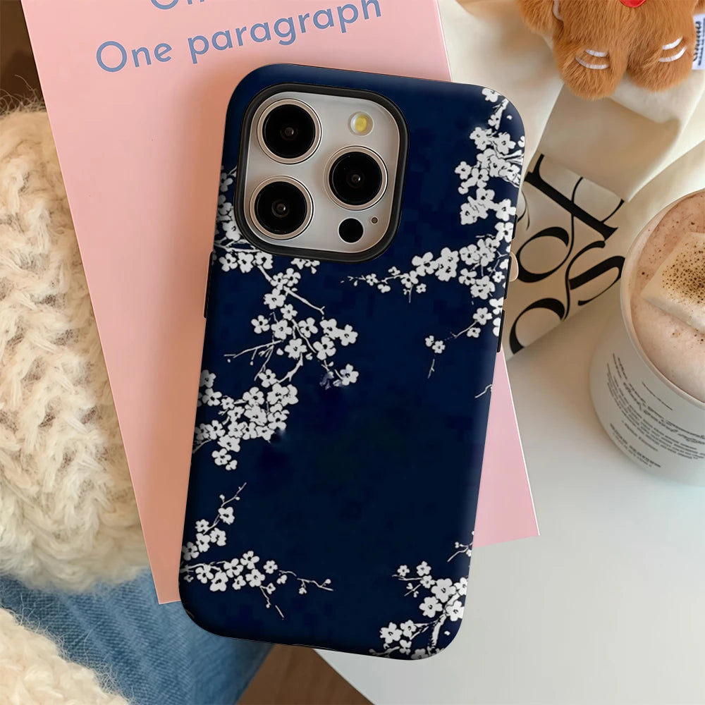 Midnight Blossom IPhone17 Must-Haves Phone Case for IPhone 17 16 15 14 13 12 11 Pro Max Plus Double-layer Back Cover