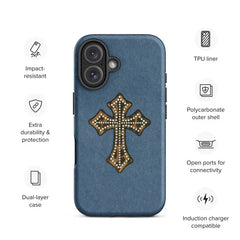 Luxury Cross Phone Case for iPhone 16 15 14 13 12 11 X XS XR XSMAX 7 8 Pro Max Plus Luxury Double-layer Back Cover