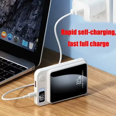 200000mAh Magnetic Power Bank Wireless Fast Charger for Magsafe Portable Auxiliary Battery Pack For iPhone Samsung Huawei