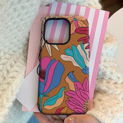Retro Floral Pop Art Mix IPhone17 Must-Haves Phone Case for IPhone 17 16 15 14 13 12 Pro Max Plus Double-layer Back Cover