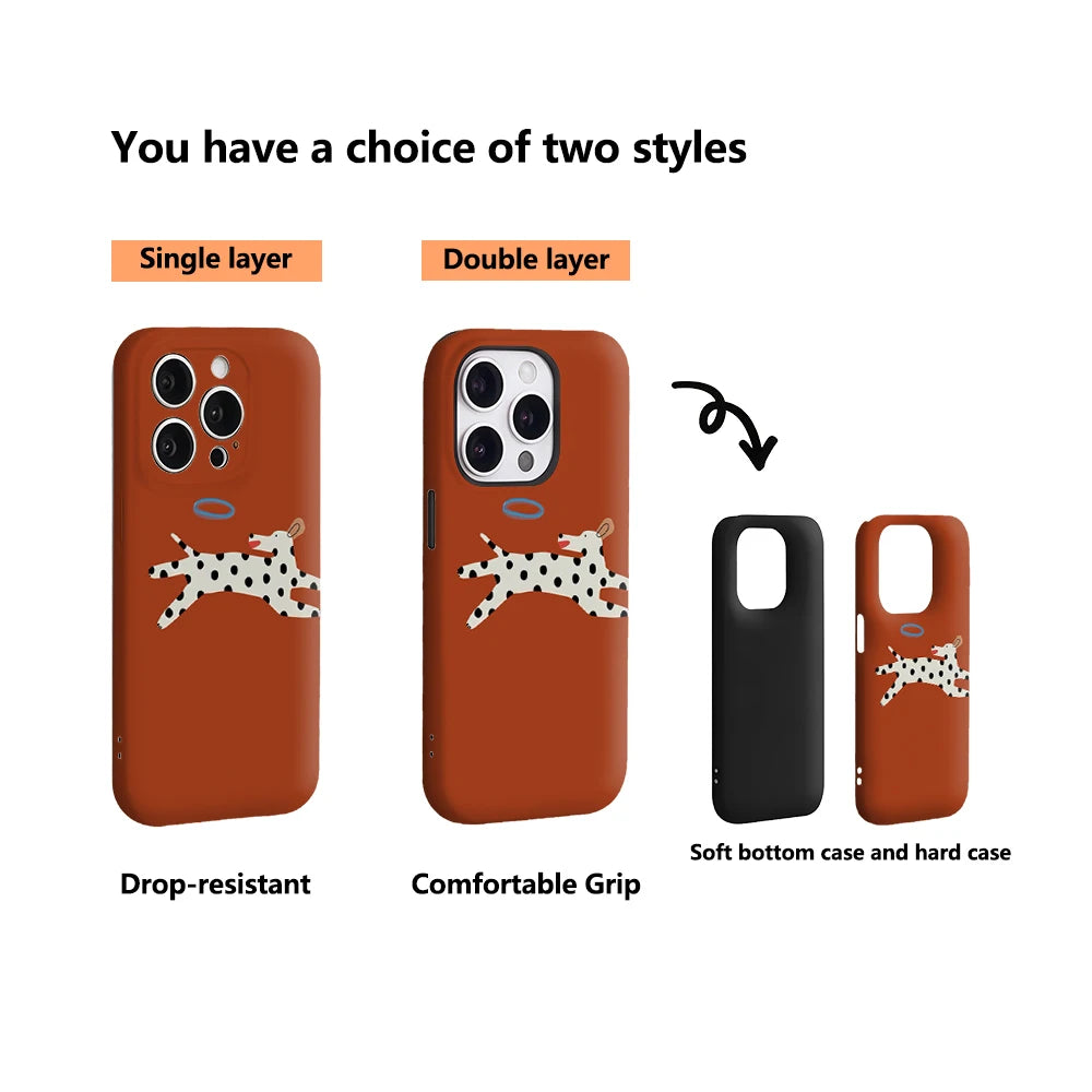 Retro Dalmatian Fetch Fun IPhone17 Must-Haves Phone Case for IPhone 17 16 15 14 13 12 Pro Max Plus Double-layer Back Cover