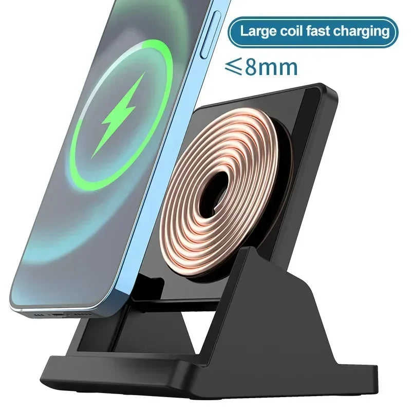 30W Wireless Charger Pad Stand Desktop Ultra-thin Mobile Phone For iPhone 15 14 13 12 Samsung Xiaomi Fast Charging Dock Station