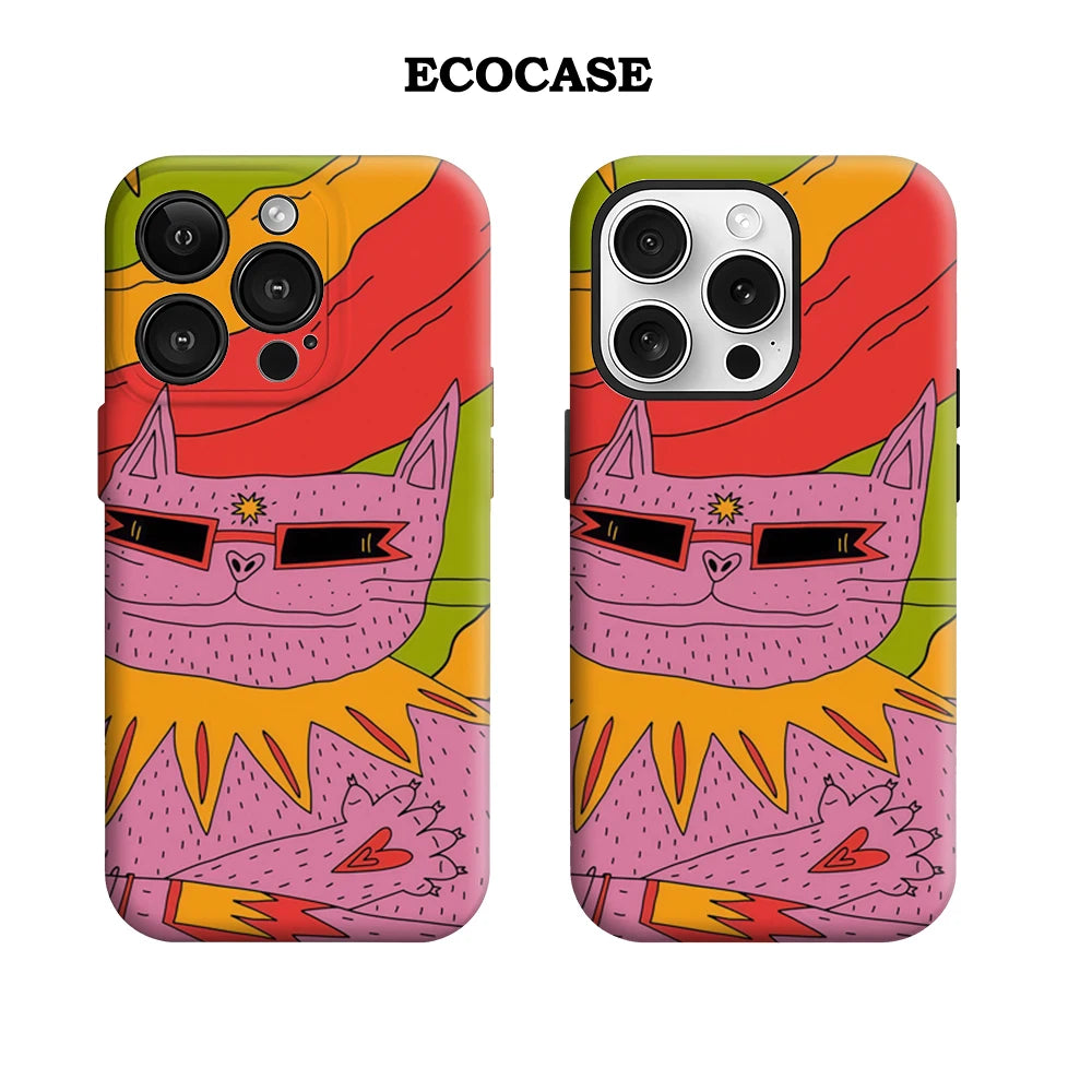 Groovy Cat IPhone17 Must-Haves Phone Case for IPhone 17 16 15 14 13 12 11 Pro Max Plus Double-layer Back Cover